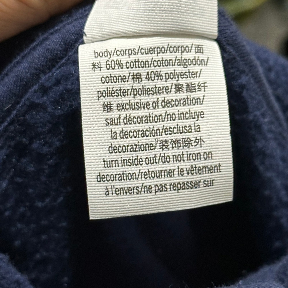 Pink Victoria's Secret Navy Blue Zip Up Hoodie Laurel Wreath Logo XL - Has Flaw - Picture 7 of 7